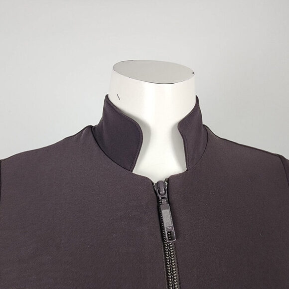 Simpli Brown Zip Up Long Jacket Size 6 - Picture 2 of 8